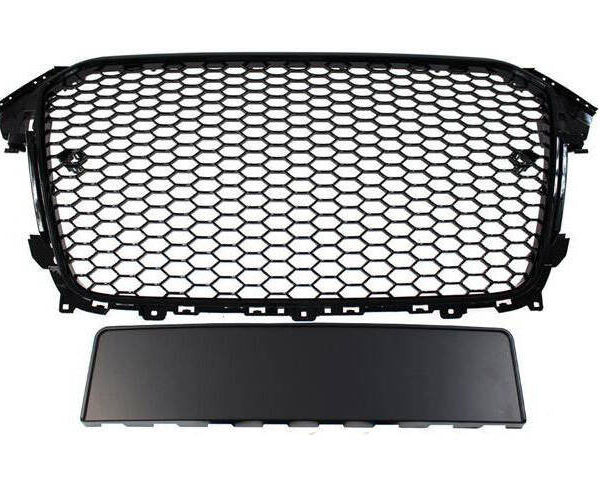 Grill Audi A4 B8 RS-Style Bright Black PDC