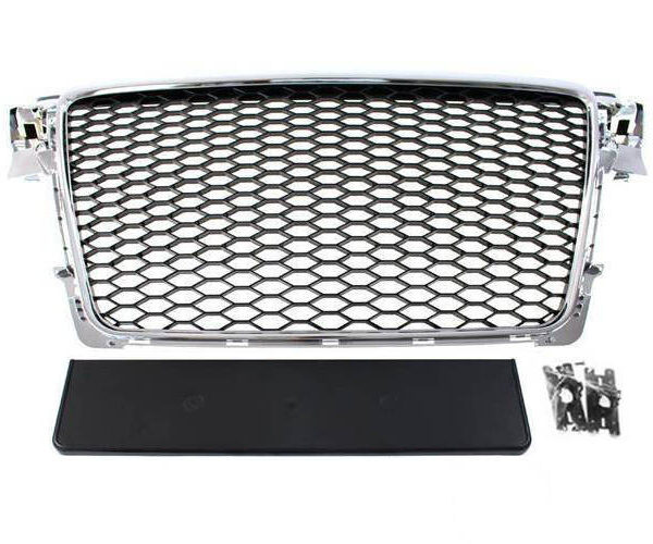 Grill Audi A4 B8 RS-Style Chrome-Black PDC