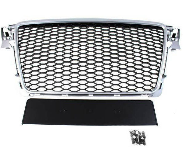 Grill Audi A4 B8 RS-Style Silver-Black PDC