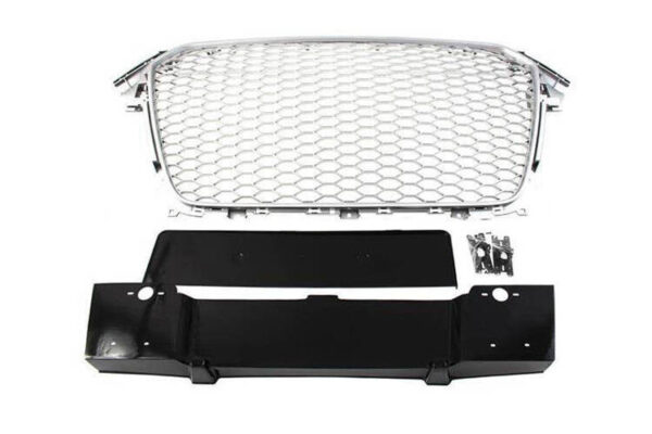 pol_pl_Grill-Audi-A4-B8-RS-Style-Silver-Black-PDC-22145_1 Grill Audi A4 B8 RS-Style Silver-Black PDC