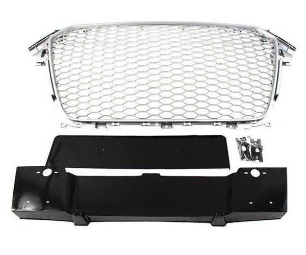 Grill Audi A4 B8 RS-Style Silver-Black PDC