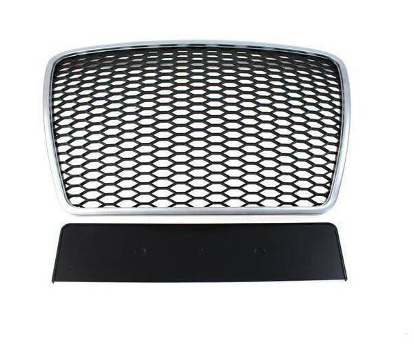 pol_pl_Grill-Audi-A6-C6-Facelift-RS-Style-Matt-Silver-Black-22162_2 Grill Audi A6 C6 Facelift RS-Style Matt Silver-Black