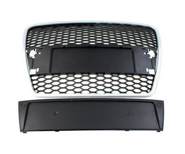 pol_pl_Grill-Audi-A6-C6-RS-Style-Silver-Black-22163_2 Grill Audi A6 C6 RS-Style Silver-Black