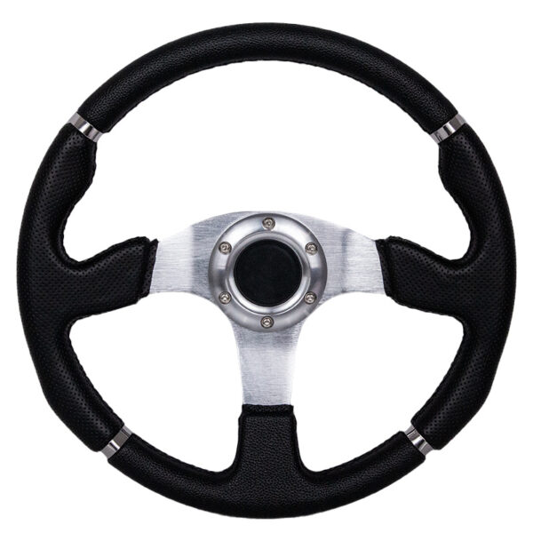 Kierownica Pro 350mm offset:0mm Skóra Black