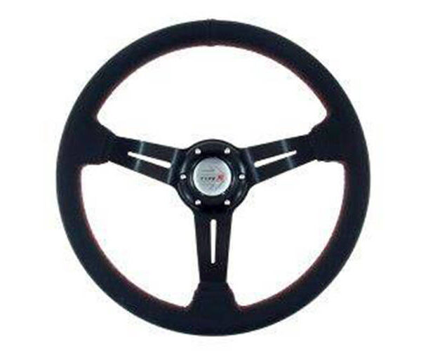 Kierownica Pro 350mm offset:60mm Skóra Black