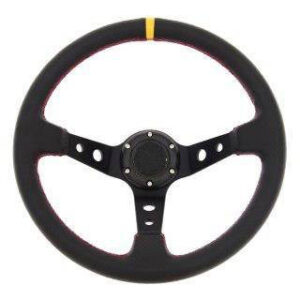 Kierownica Pro 330mm offset:0mm Skóra Black
