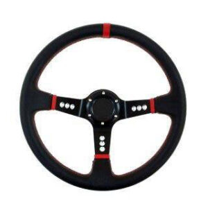 Kierownica Pro 330mm offset:0mm Skóra Black