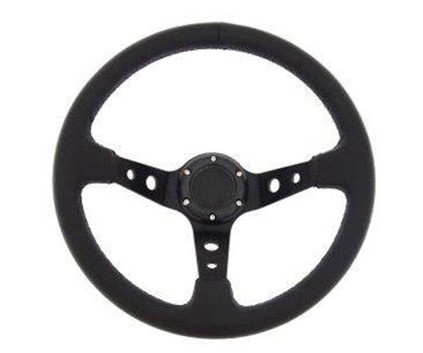Kierownica Pro 350mm offset:80mm Skóra Black