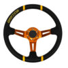Kierownica Pro 350mm offset:80mm Skóra Black