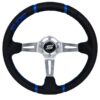 Kierownica SLIDE 350mm offset:90mm Skóra Blue