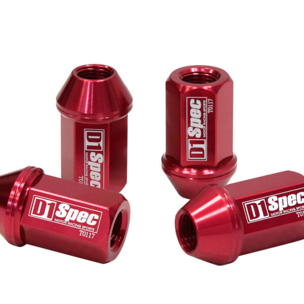 Kute nakrętki D1Spec Alu 12x1,25 Czerwone