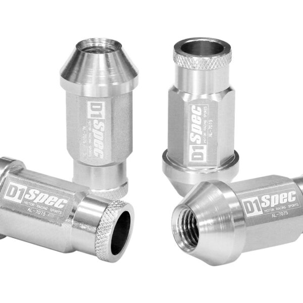 Nakrętki D1Spec Replika Race M12x1,25 Srebrne