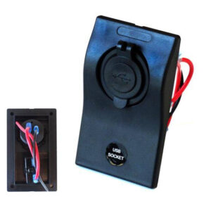 Gniazdo 12/24V 2xUSB (1x1A,1x2.1A), 1xLED