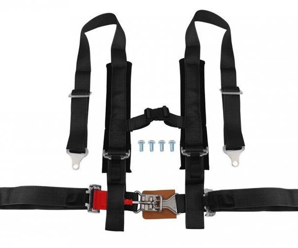 Pasy sportowe 4p 2" Czarne - Offroad