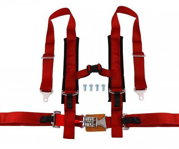 Pasy sportowe 4p 2" Czerwone - Offroad