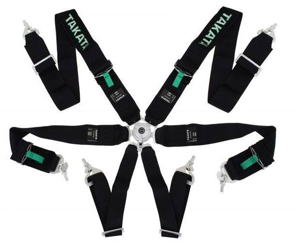 Pasy sportowe 6p 3" Czarne Takata Replica harness
