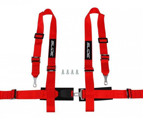 Pasy sportowe Slide 4p 2" Czerwone