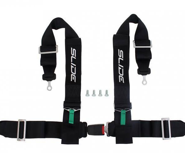 Pasy sportowe Slide 4p 3" Czarne