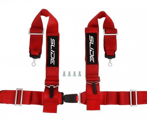 Pasy sportowe Slide 4p 3" Czerwone