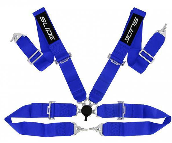 Pasy sportowe Slide Qucik 4p 3" Niebieskie