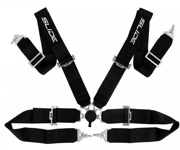 Pasy sportowe Slide Quick 4p 3" Czarne