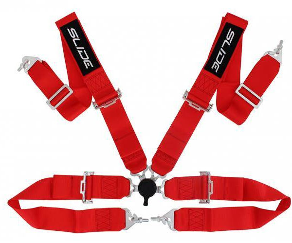 Pasy sportowe Slide Quick 4p 3" Czerwone