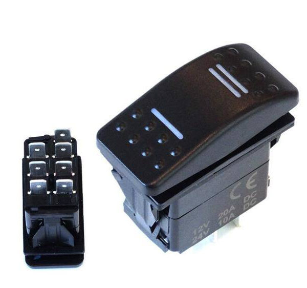 Przełącznik (ON)-OFF-(ON) 7PIN Biały