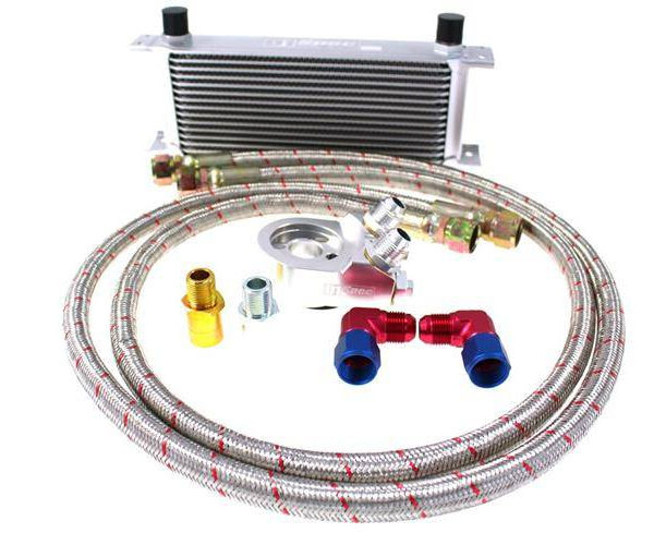 Zestaw chłodnicy Oleju D1Spec 15 rzędów + Adapter