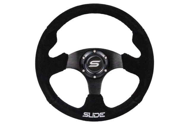 Kierownica SLIDE 320mm offset:20mm Zamsz Black