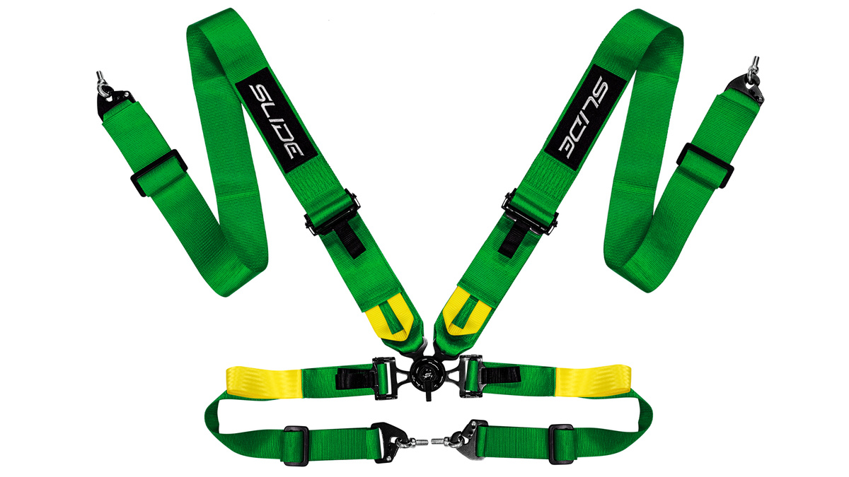 Pasy sportowe Slide V2 Quick Ciemno Zielone 4P 3"