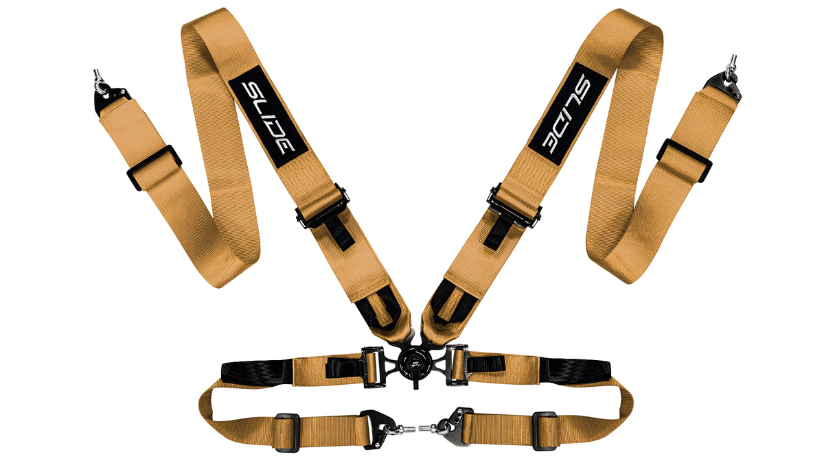 Pasy sportowe Slide V2 Quick Złote 4P 3"