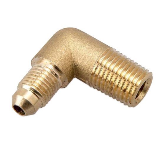 Przejściówka 90° 1/4" NPT na AN4 Mosiądz