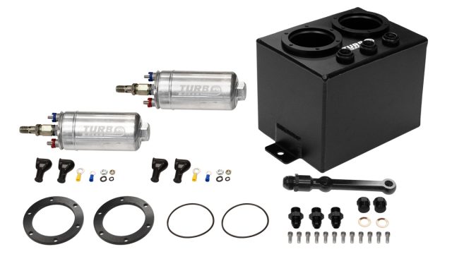 Zbiornik Paliwa Swirl Pot 3L TurboWorks na 2 pompy 250LPH + listwa (w zestawie) Czarny