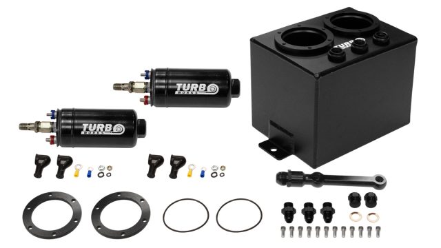 Zbiornik Paliwa Swirl Pot 3L TurboWorks na 2 pompy 300LPH + listwa (w zestawie) Czarny